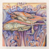 Label voor spinnen en krullen glazen onderzetter (Voorkant)