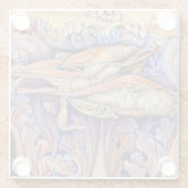 Label voor spinnen en krullen glazen onderzetter (Achterkant)