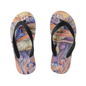 Label voor spinnen en krullen kinder teenslippers (Voetbed)