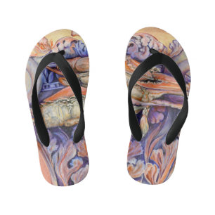 Label voor spinnen en krullen kinder teenslippers