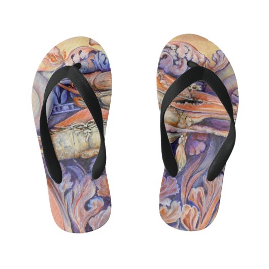 Label voor spinnen en krullen kinder teenslippers (Voetbed)