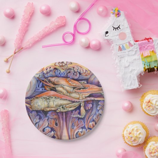 Label voor spinnen en krullen papieren bordje (Feest)