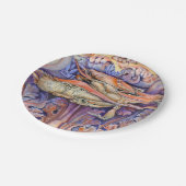 Label voor spinnen en krullen papieren bordje (Gekanteld)