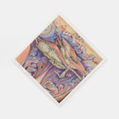 Label voor spinnen en krullen servetten (Hoek)