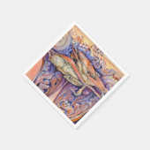 Label voor spinnen en krullen servetten (Hoek)