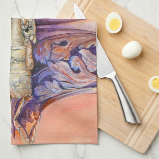 Label voor spinnen en krullen theedoek (Quarter Fold)