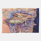 Label voor spinnen en krullen theedoek (Horizontaal)