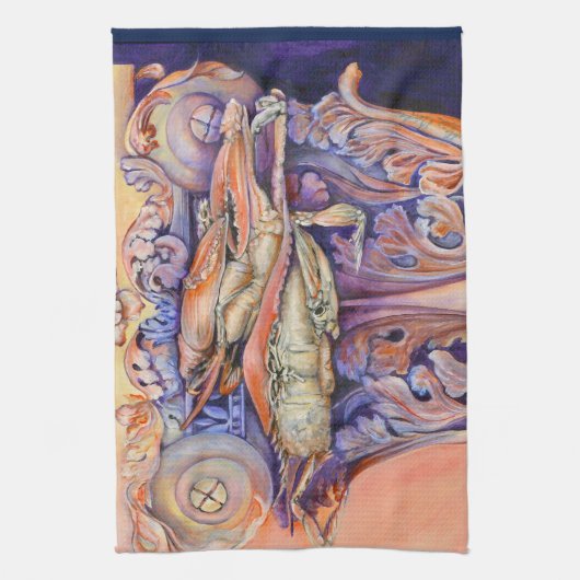 Label voor spinnen en krullen theedoek (Verticaal)