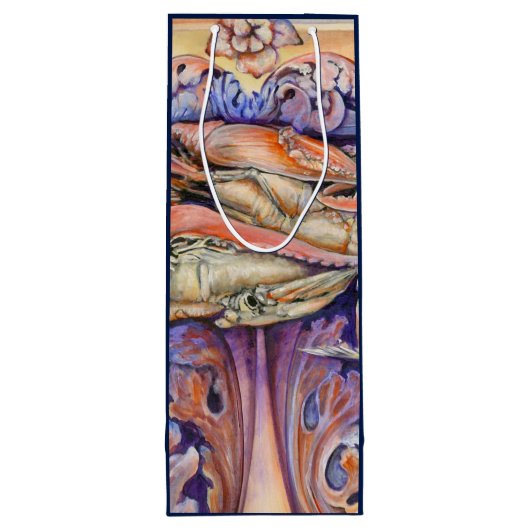 Label voor spinnen en krullen wijn cadeautas (Achterkant)