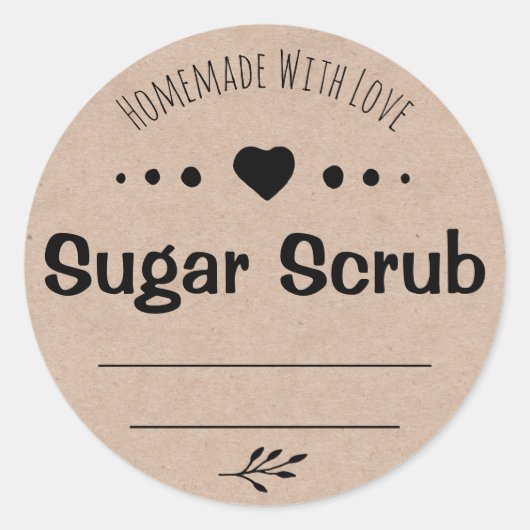 label voor suikerscrub (Voorkant)