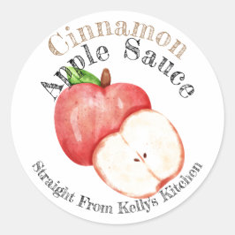 Label voor Thuis Ingemaakt Kaneel Appelmoes