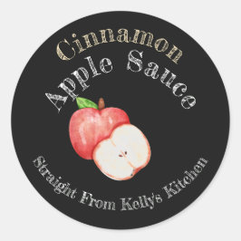 Label voor Thuis Ingemaakt Kaneel Appelmoes
