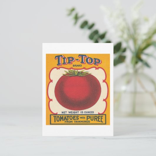  label voor toptomaten briefkaart (Staand voorkant)