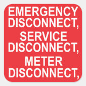 Label voor uitschakeling van noodgevallen, service (Voorkant)