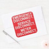 Label voor uitschakeling van noodgevallen, service (Envelop)