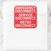 Label voor uitschakeling van noodgevallen, service (Tas)