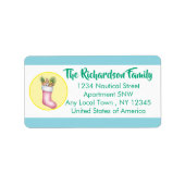 label voor vakantie-Kaart met nautisch thema (Voorkant)