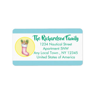 label voor vakantie-Kaart met nautisch thema