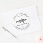 Label voor verse grijs harder vis verpakking (Envelop)