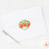 Label voor verse perzikjam keukenvruchten cadeau (Envelop)