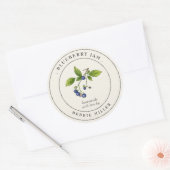 Label voor vintage blauwe bessenjam-canningfles (Envelop)