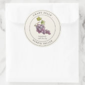 Label voor vintage grape jelly inmaakpot (Tas)
