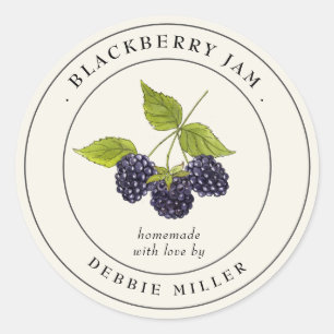 Label voor vintage zwartebessenjampot