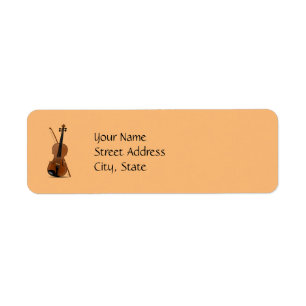 Label voor viool en strijkstok sjabloon