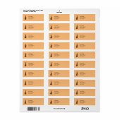Label voor viool en strijkstok sjabloon (Full Sheet)
