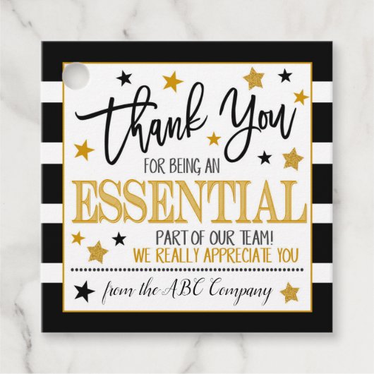 Label voor waardering van werknemers (Voorkant)