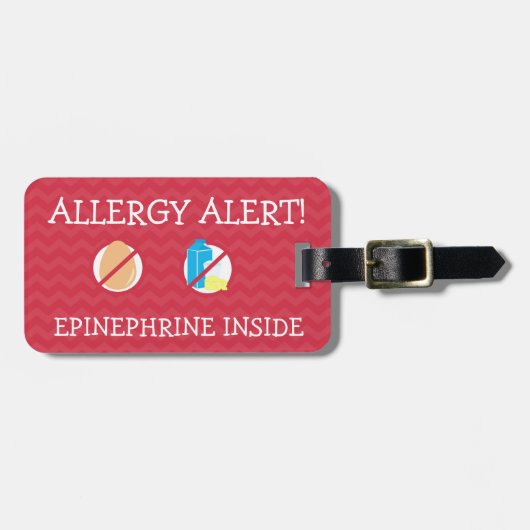 Label voor waarschuwing bij meervoudige voedselall bagagelabel (Voorkant horizontaal)