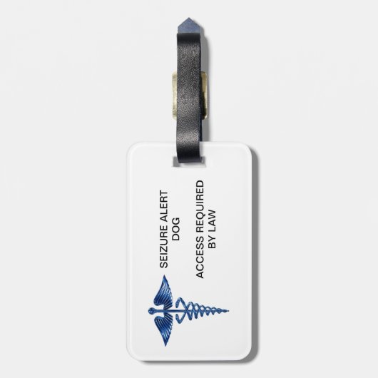 Label voor waarschuwing voor honden - toegang vere bagagelabel (Achterkant verticaal)