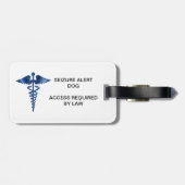 Label voor waarschuwing voor honden - toegang vere bagagelabel (Achterkant horizontaal)