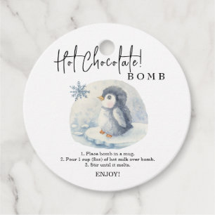 Label voor warme chocolade.