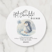 Label voor warme chocolade. (Achterkant)