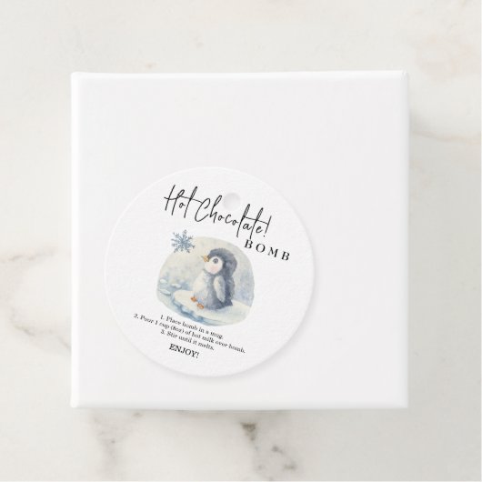 Label voor warme chocolade. (In situ)