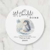 Label voor warme chocolade. (Voorkant)