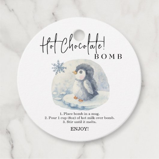 Label voor warme chocolade. (Voorkant)