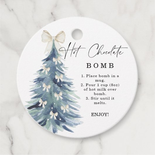 Label voor warme chocolade. (Voorkant)