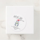 Label voor warme chocolade. (In situ)