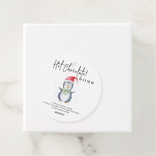 Label voor warme chocolade. (In situ)