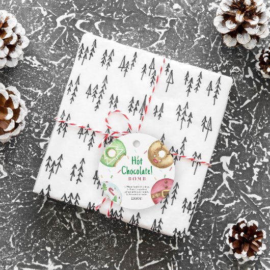 Label voor warme chocolade.