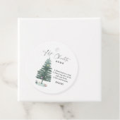 Label voor warme chocolade. (In situ)