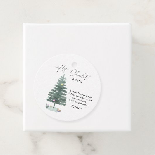 Label voor warme chocolade. (In situ)