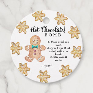 Label voor warme chocolade.
