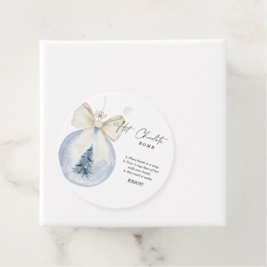 Label voor warme chocolade. (In situ)