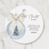 Label voor warme chocolade. (Voorkant)