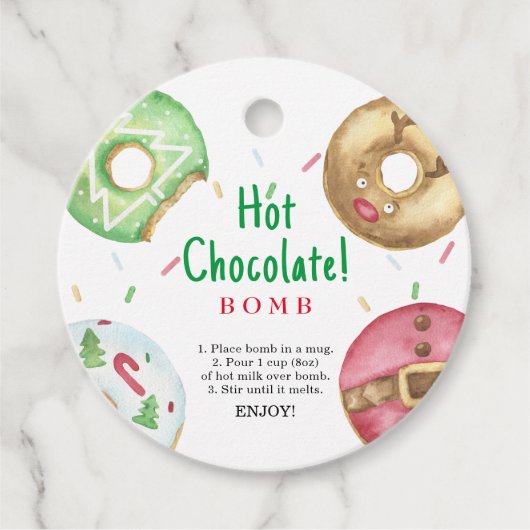 Label voor warme chocolade. (Voorkant)