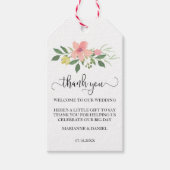 Label voor weddenschap | Welkom en bedankt Cadeaulabel (Voorkant)