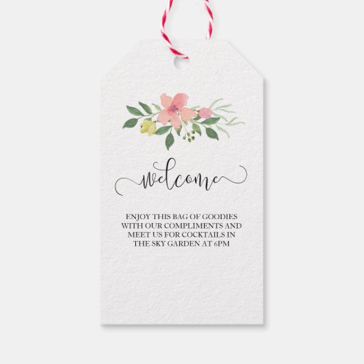 Label voor weddenschap | Welkom en bedankt Cadeaulabel (Achterkant)